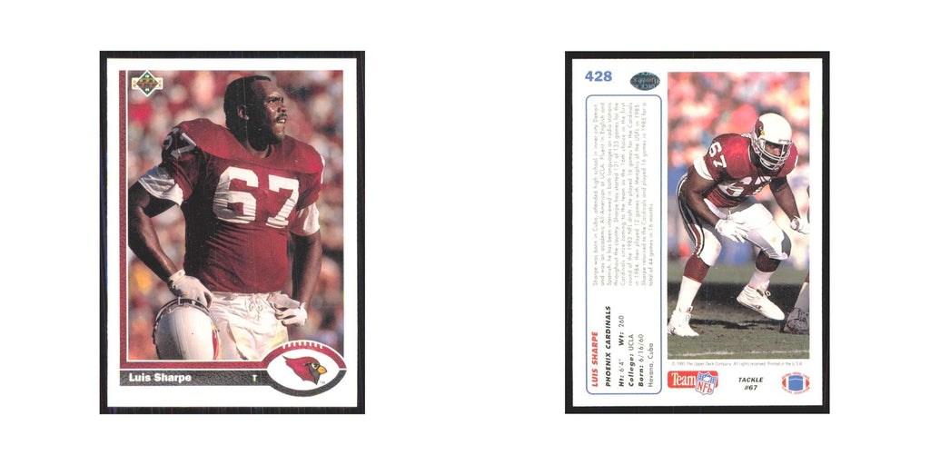 1991 Upper Deck Luis Sharpe Phoenix Cardinals #428