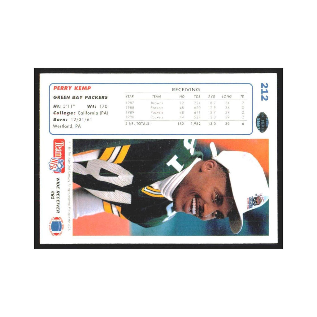 1991 Upper Deck Perry Kemp Packers #212