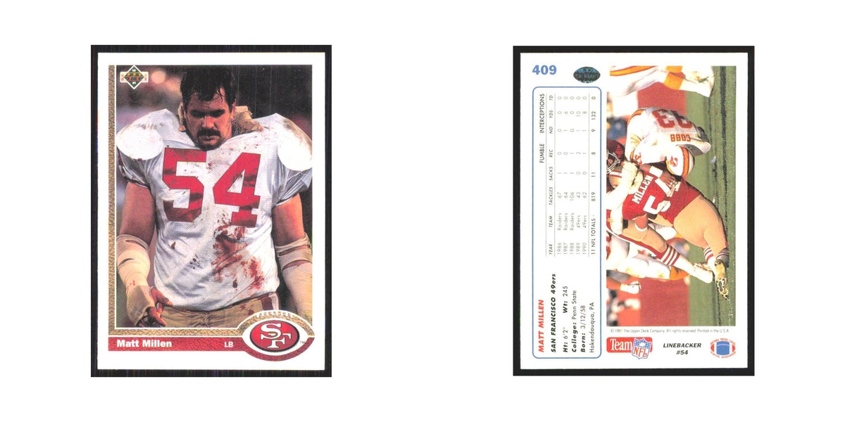 1991 Upper Deck Matt Millen 49ers #409