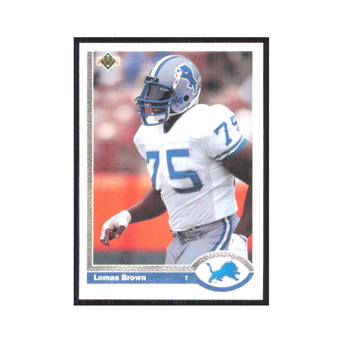 1991 Upper Deck Lomas Brown Lions #325
