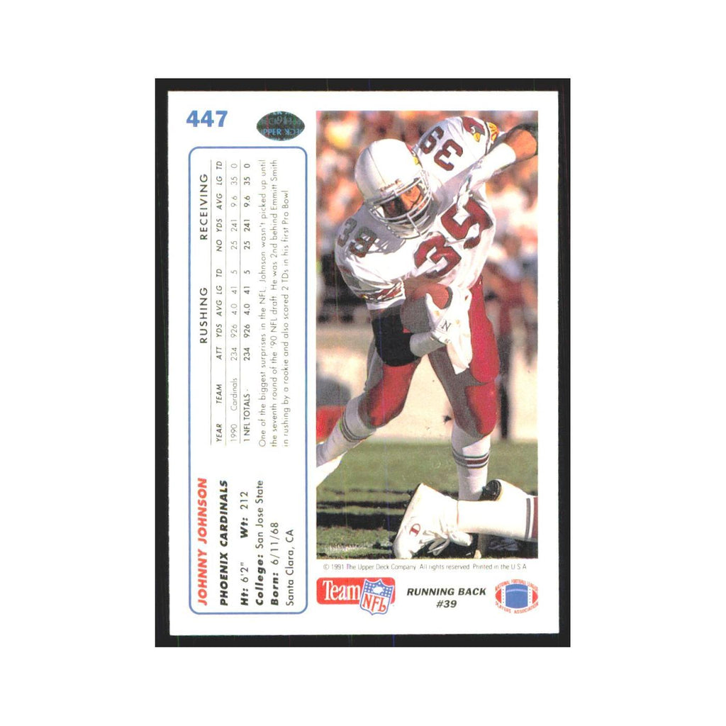 1991 Upper Deck Johnny Johnson Phoenix Cardinals #447