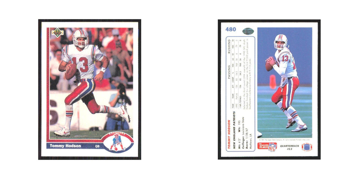 1991 Upper Deck Tommy Hodson Patriots #480