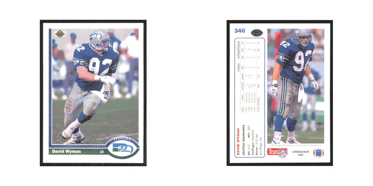 1991 Upper Deck David Wyman Seahawks #340