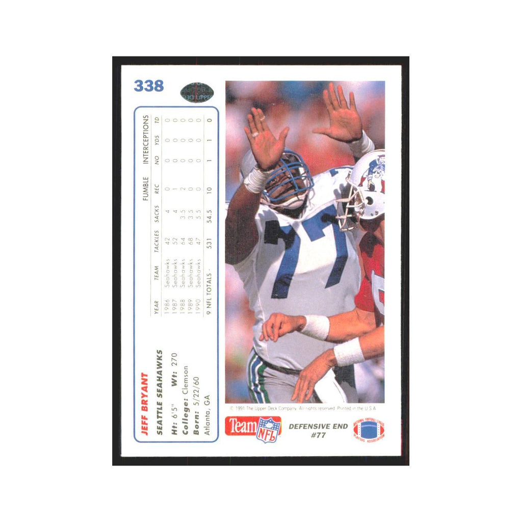 1991 Upper Deck Jeff Bryant Seahawks #338