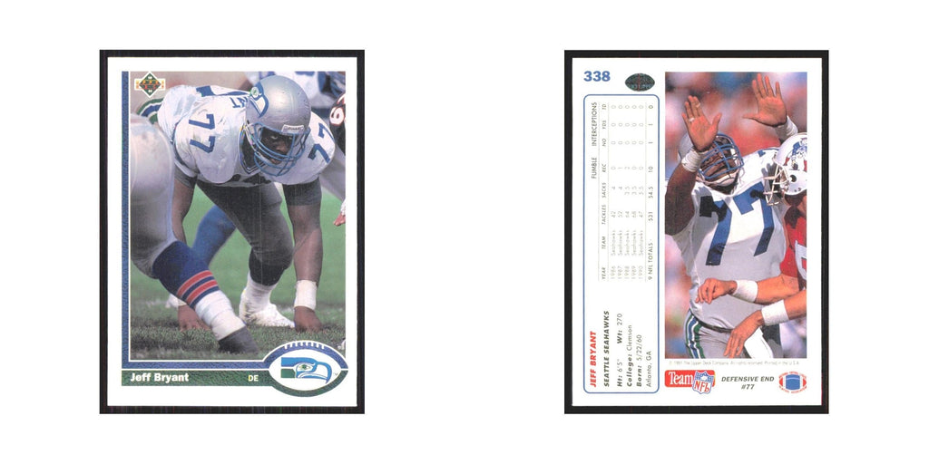 1991 Upper Deck Jeff Bryant Seahawks #338