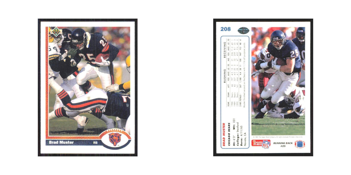 1991 Upper Deck Brad Muster Bears #208