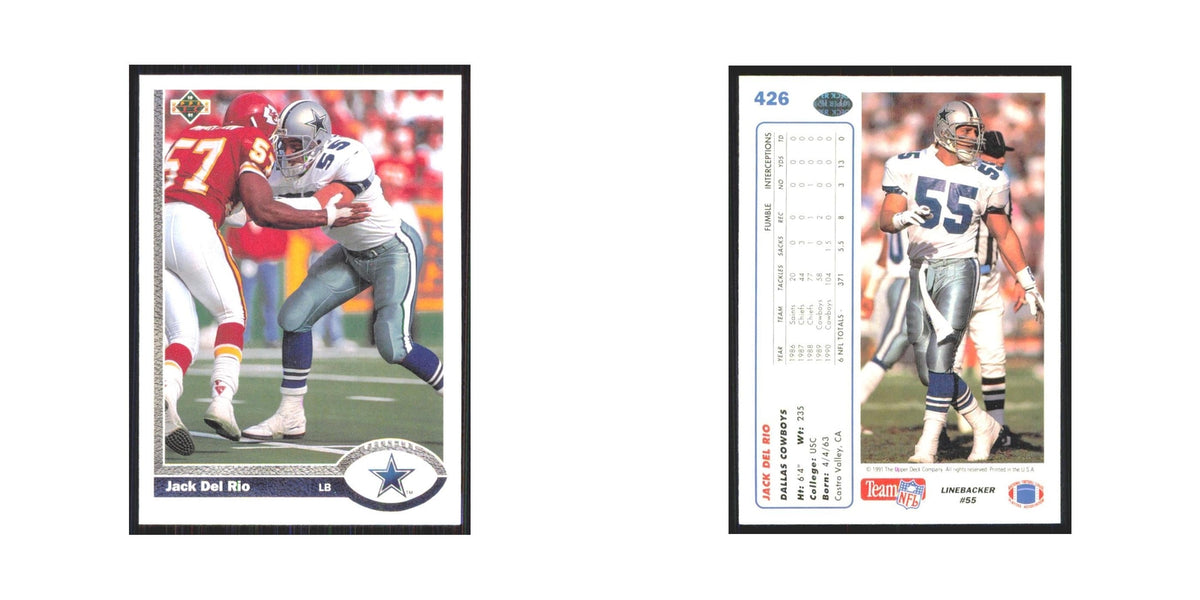 1991 Upper Deck Jack Del Rio Cowboys #426