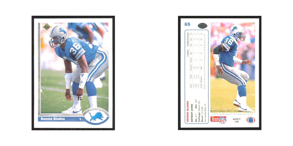 1991 Upper Deck Bennie Blades Lions #65