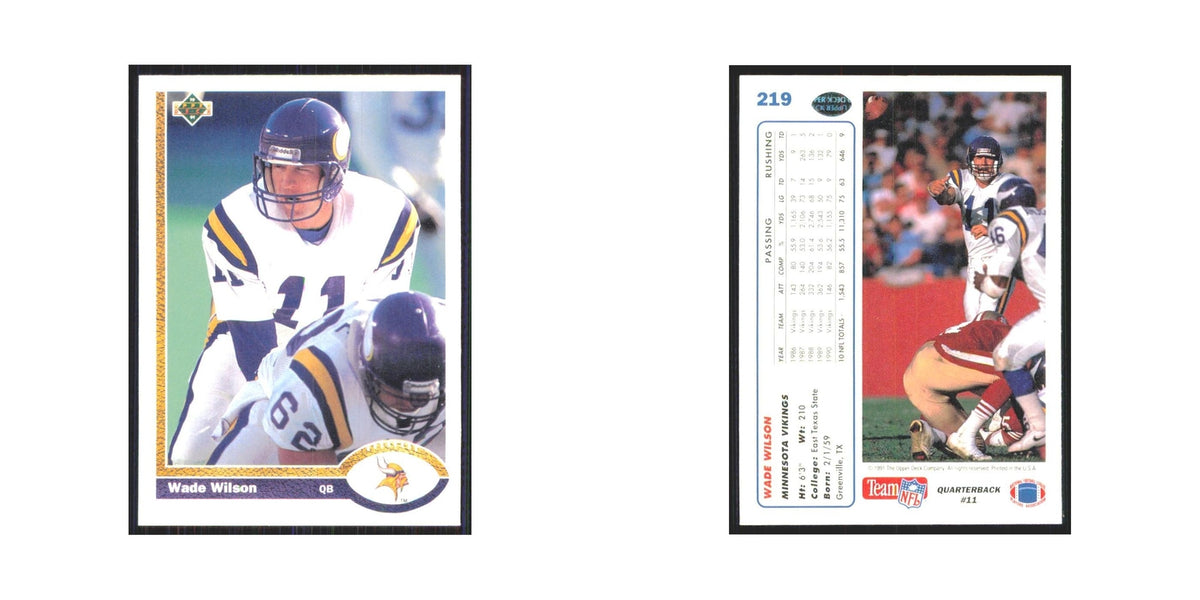 1991 Upper Deck Wade Wilson Vikings #219