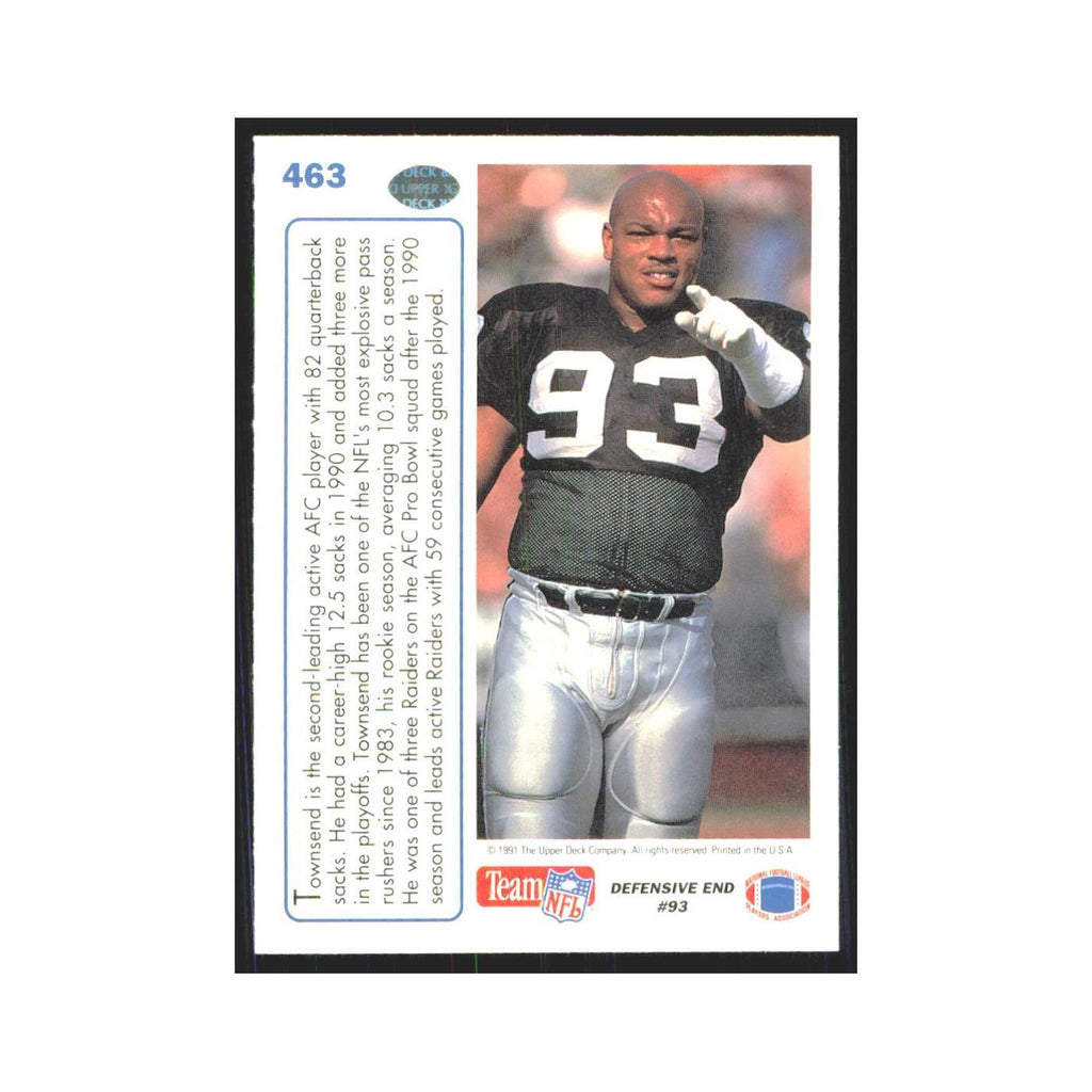 1991 Upper Deck Greg Townsend Los Angeles Raiders #463