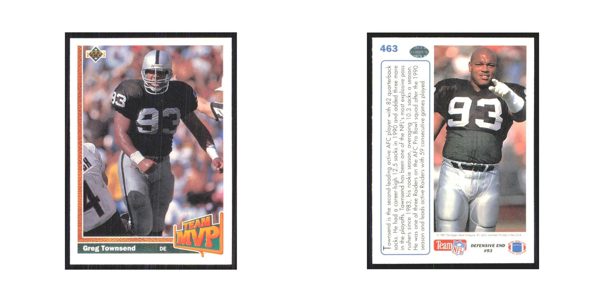 1991 Upper Deck Greg Townsend Los Angeles Raiders #463