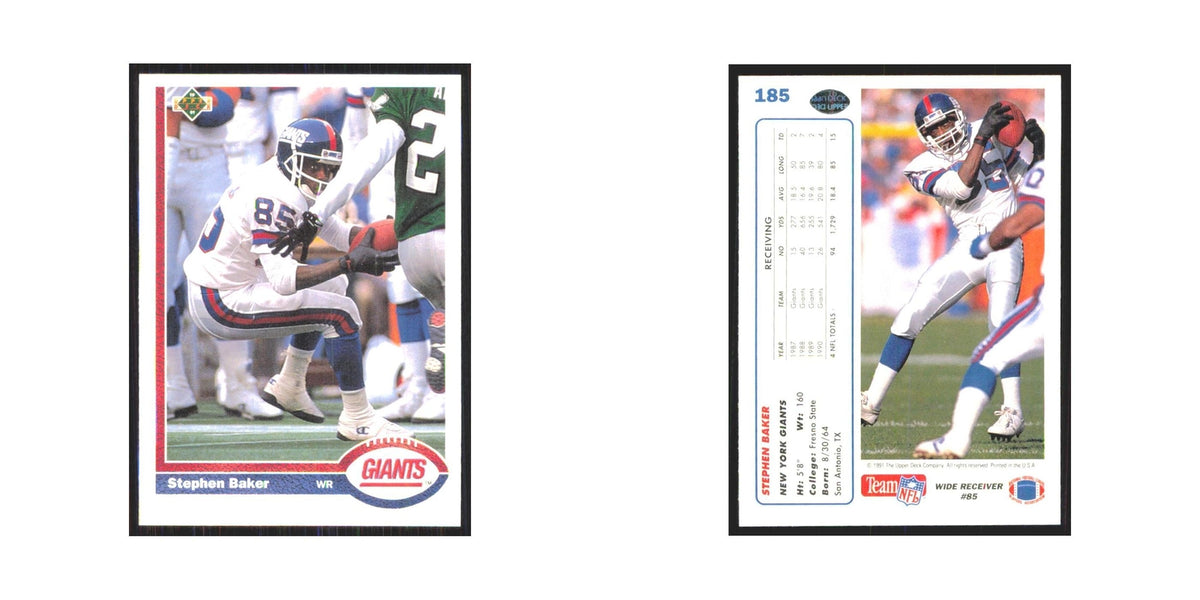 1991 Upper Deck Stephen Baker Giants #185