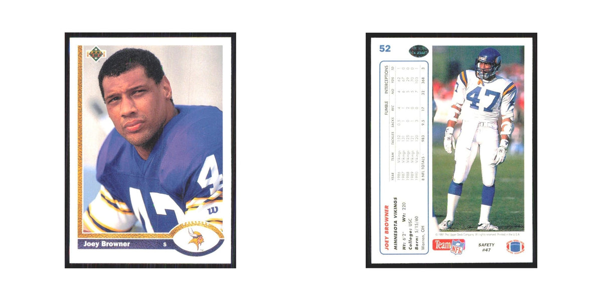 1991 Upper Deck Joey Browner Vikings #52