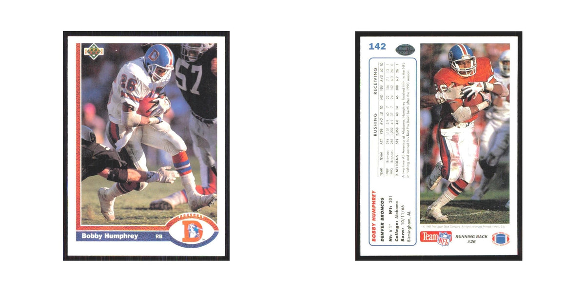 1991 Upper Deck Bobby Humphrey Broncos #142