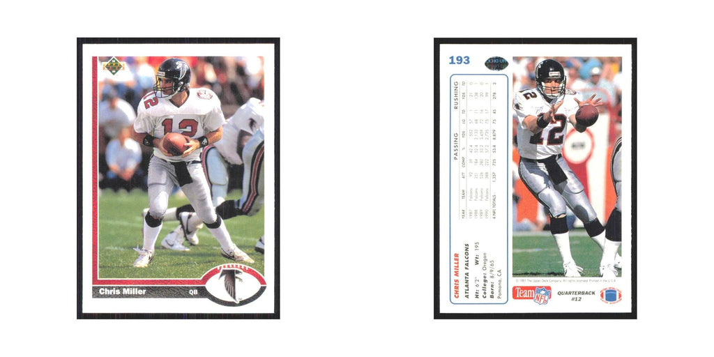 1991 Upper Deck Chris Miller Falcons #193
