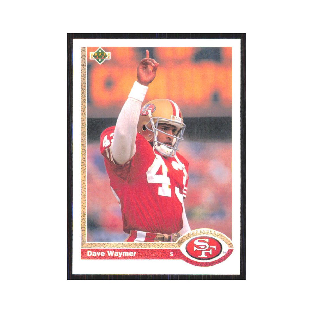 1991 Upper Deck Dave Waymer 49ers #187