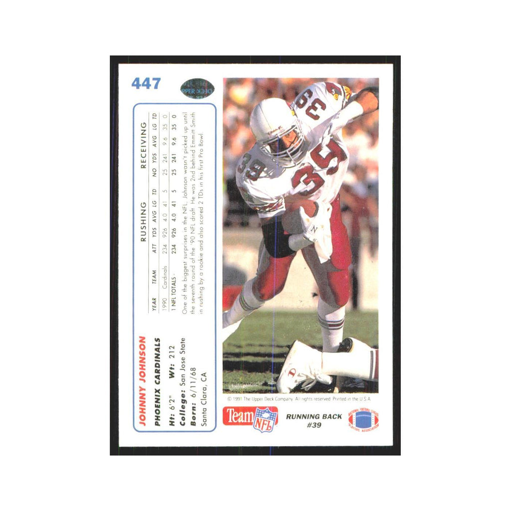1991 Upper Deck Johnny Johnson Phoenix Cardinals #447