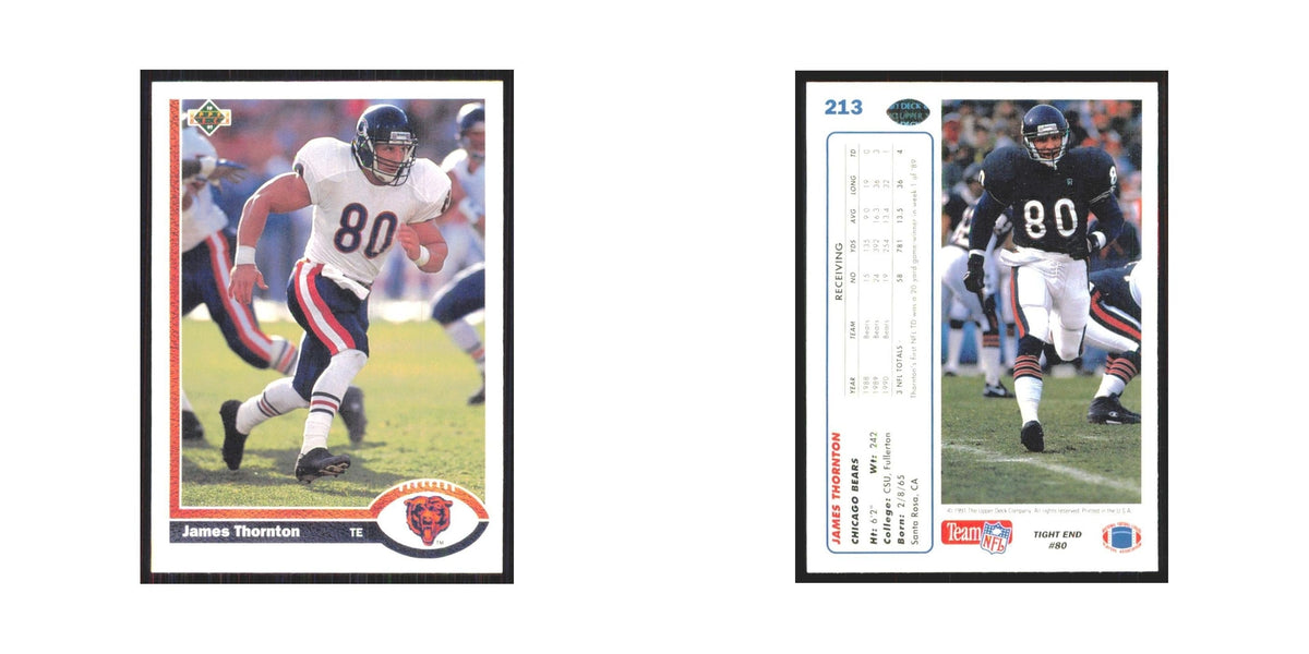 1991 Upper Deck James Thornton Bears #213
