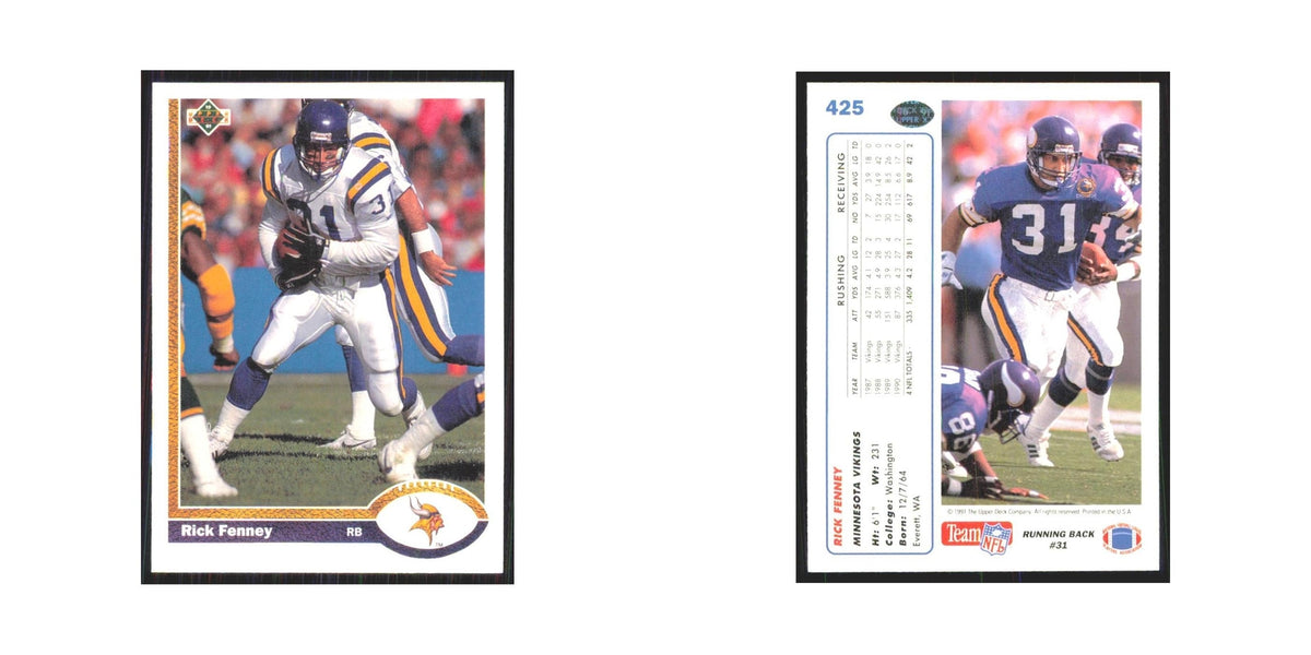 1991 Upper Deck Rick Fenney Vikings #425