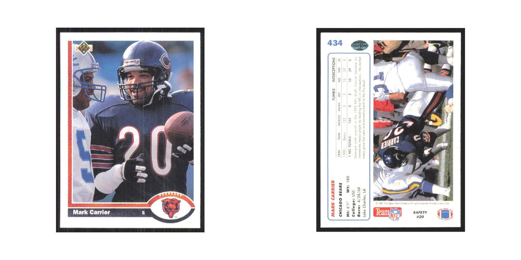 1991 Upper Deck Mark Carrier Bears #434