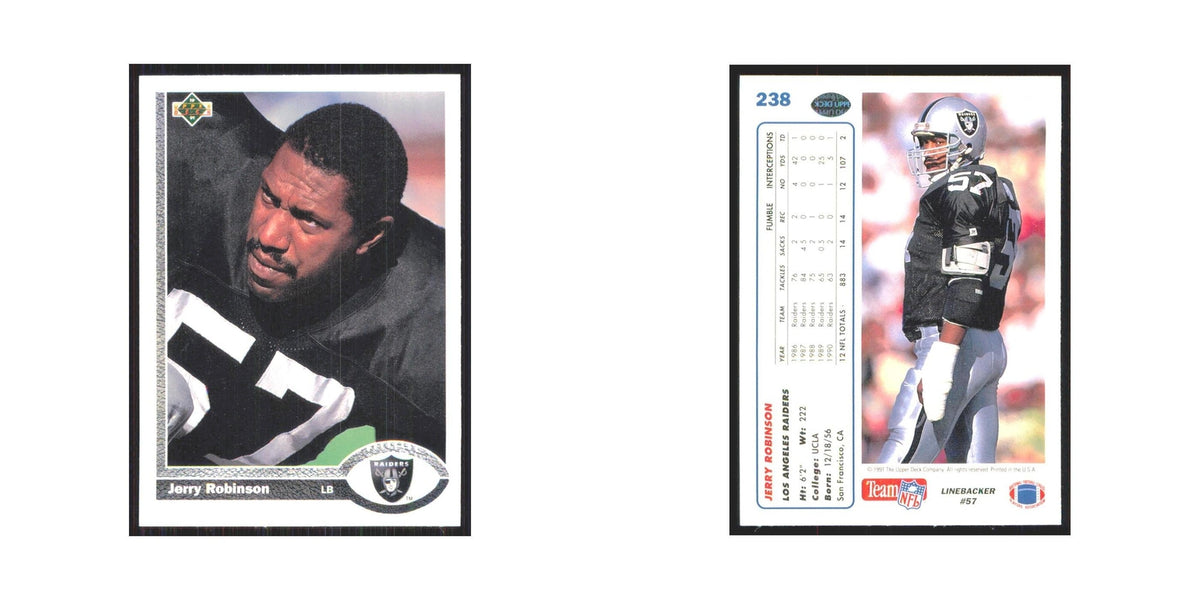 1991 Upper Deck Jerry Robinson Los Angeles Raiders #238