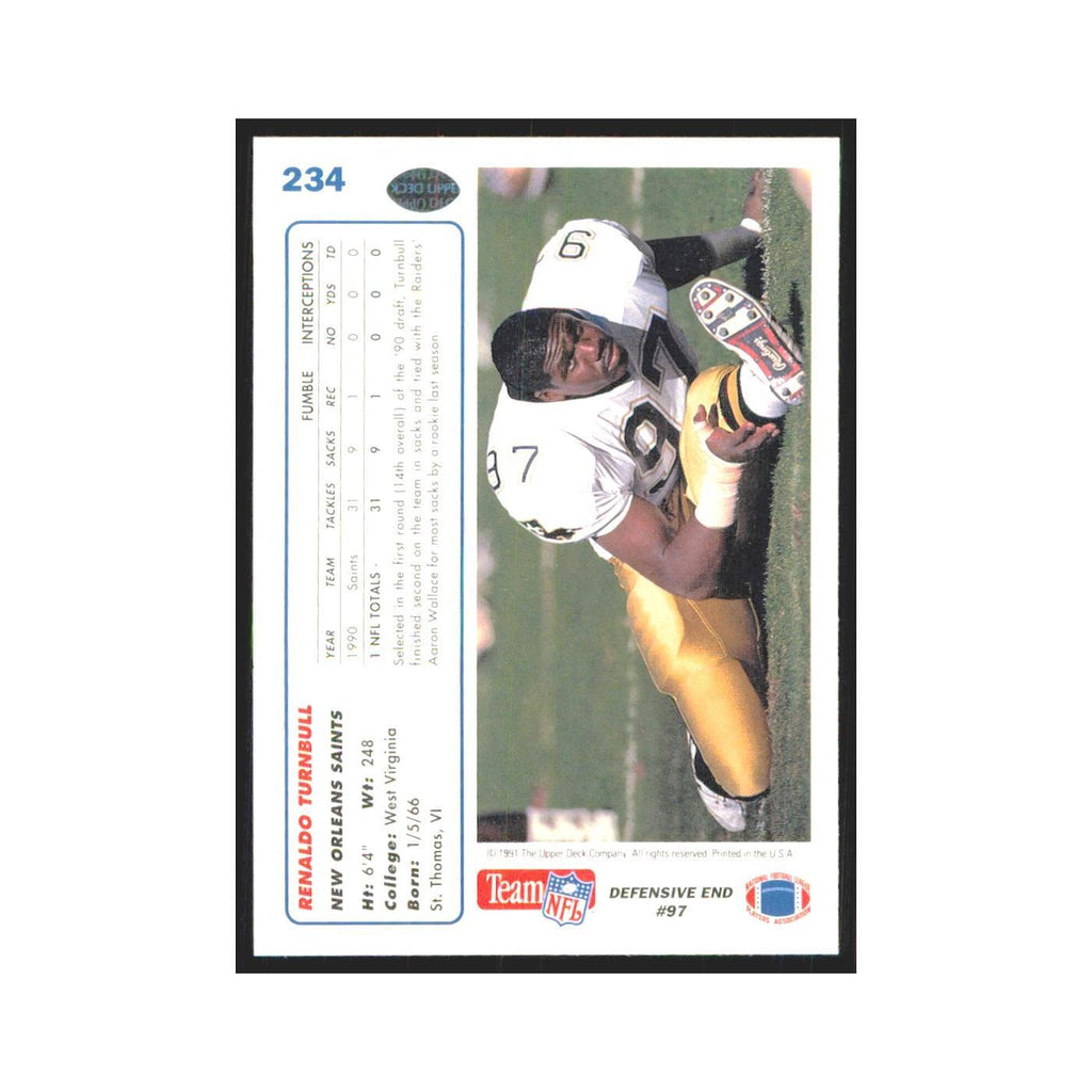 1991 Upper Deck Renaldo Turnbull Saints #234