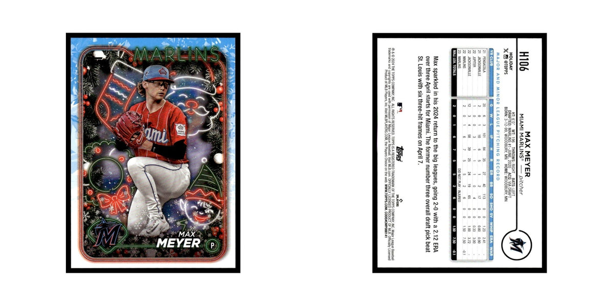 Max Meyer 2024 Topps Holiday #H106 Miami Marlins Baseball Card NM