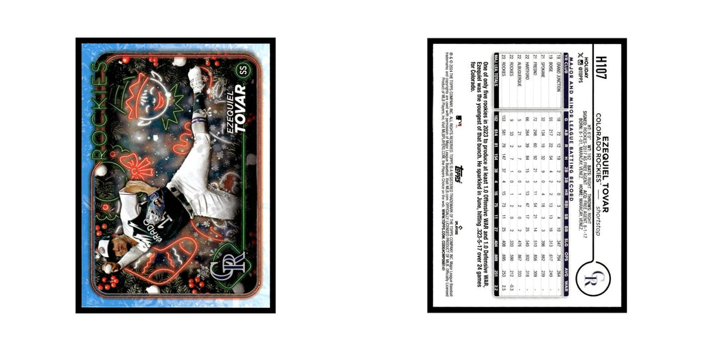 Ezequiel Tovar 2024 Topps Holiday #H107 Colorado Rockies Baseball Card NM