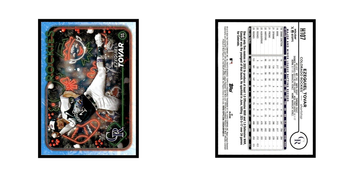 Ezequiel Tovar 2024 Topps Holiday #H107 Colorado Rockies Baseball Card NM