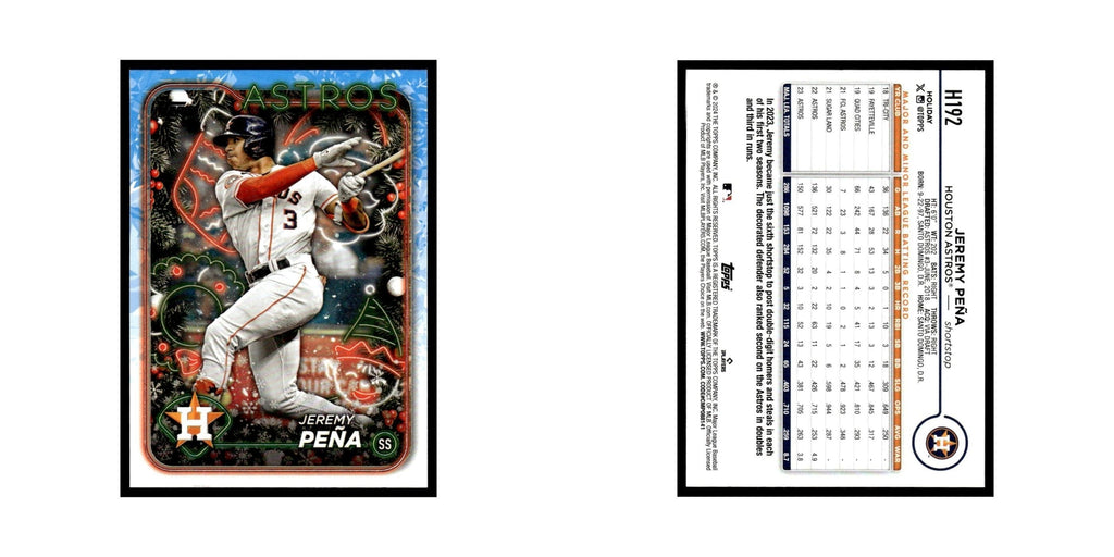 Jeremy Pena 2024 Topps Holiday #H192 Houston Astros Baseball Card NM