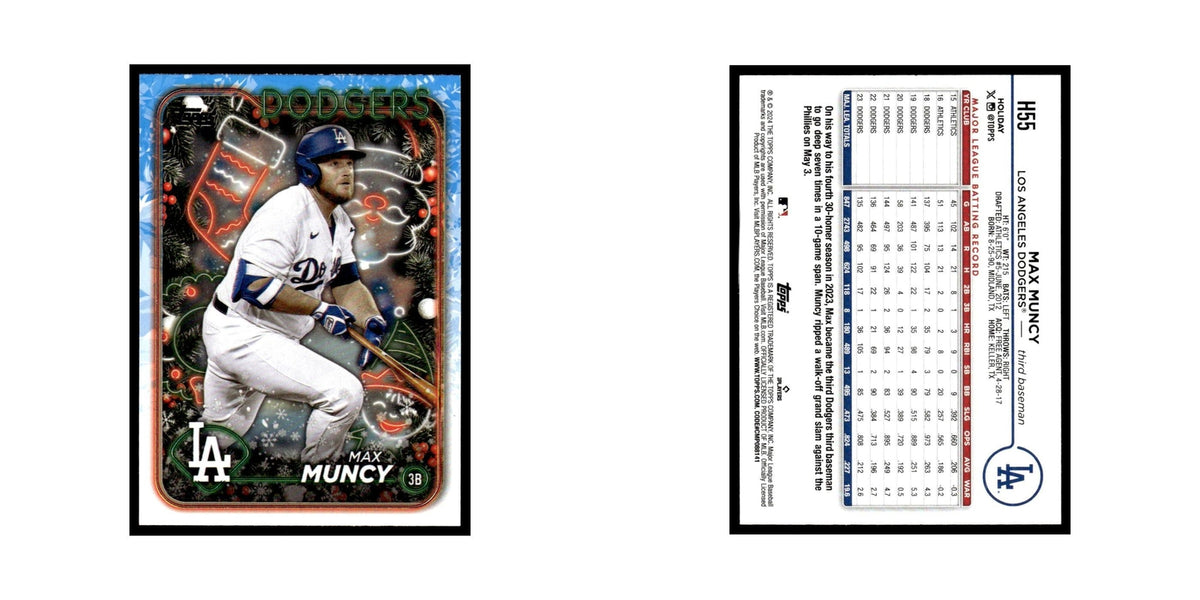 Max Muncy 2024 Topps Holiday #H55 Los Angeles Dodgers Baseball Card NM