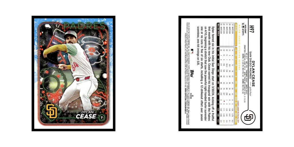 Dylan Cease 2024 Topps Holiday #H97 San Diego Padres Baseball Card NM