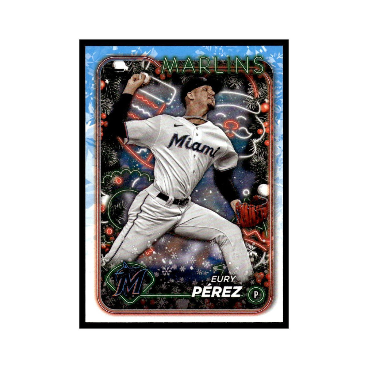 Eury Perez 2024 Topps Holiday #H52 Miami Marlins Baseball Card NM