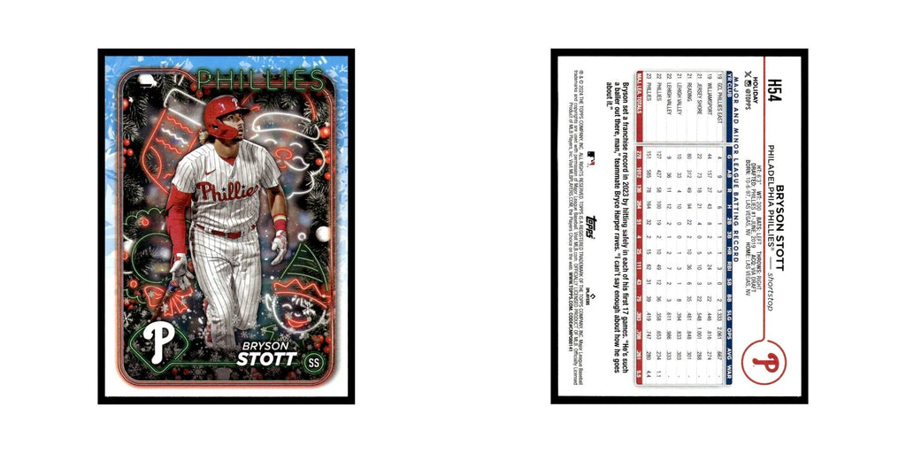 Bryson Stott 2024 Topps Holiday #H54 Philadelphia Phillies Baseball Card NM