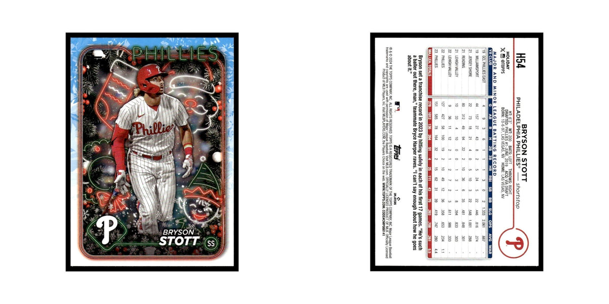 Bryson Stott 2024 Topps Holiday #H54 Philadelphia Phillies Baseball Card NM