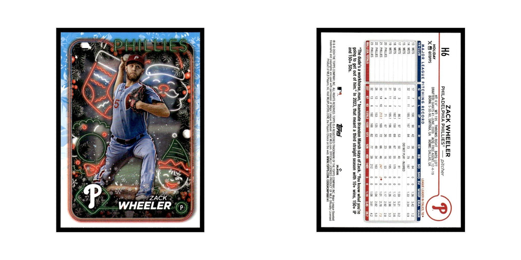 Zack Wheeler 2024 Topps Holiday #H6 Philadelphia Phillies Baseball Card NM