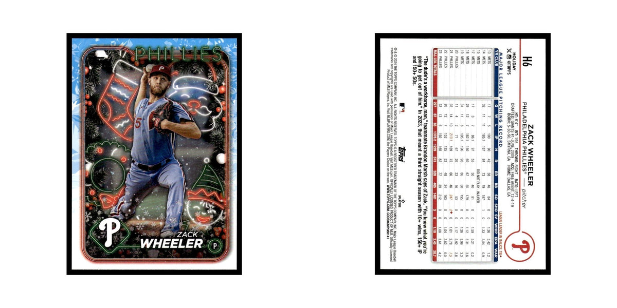 Zack Wheeler 2024 Topps Holiday #H6 Philadelphia Phillies Baseball Card NM