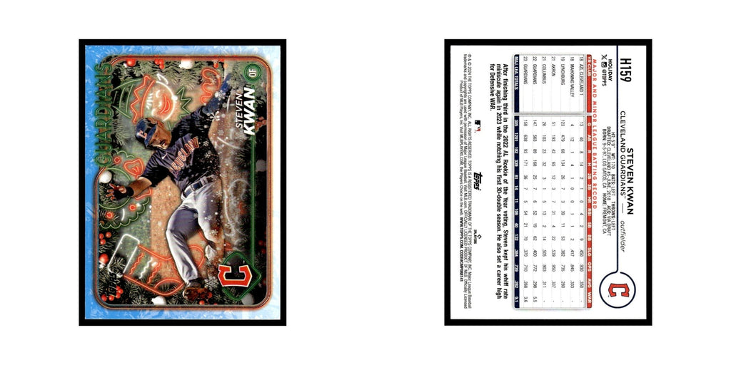 Steven Kwan 2024 Topps Holiday #H159 Cleveland Guardians Baseball Card NM