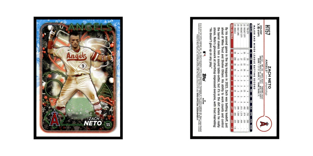 Zach Neto 2024 Topps Holiday #H157 Los Angeles Angels Baseball Card NM