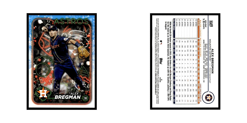 Alex Bregman 2024 Topps Holiday #H49 Houston Astros Baseball Card NM