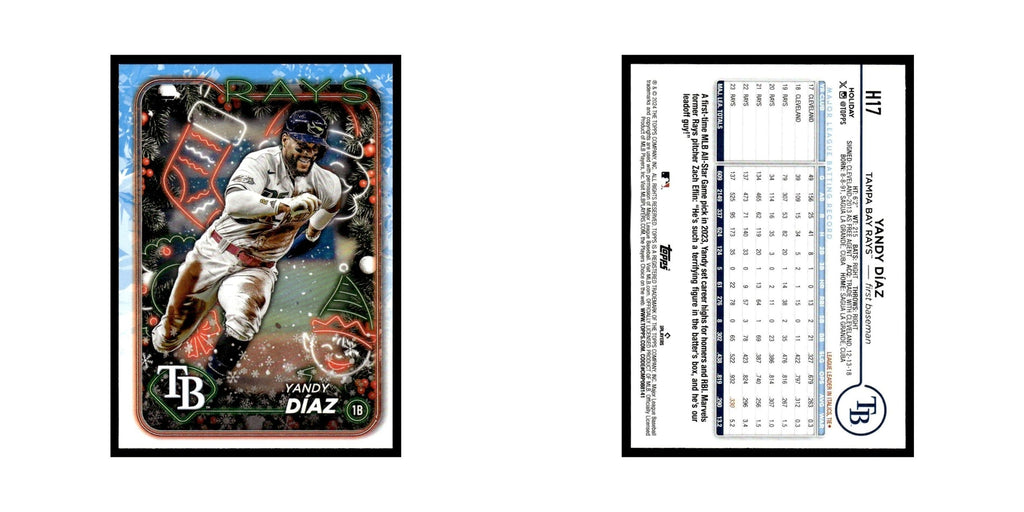 Yandy Díaz 2024 Topps Holiday #H17 Tampa Bay Rays Baseball Card NM