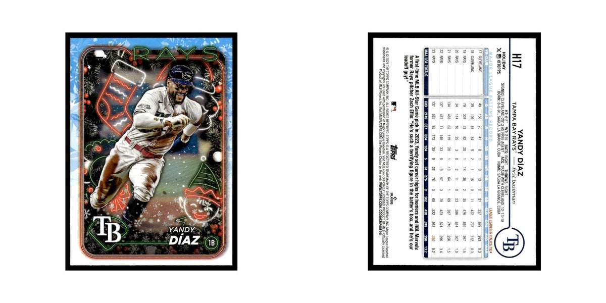 Yandy Díaz 2024 Topps Holiday #H17 Tampa Bay Rays Baseball Card NM