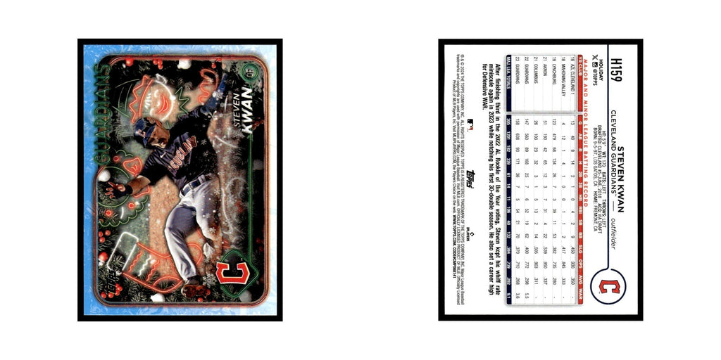 Steven Kwan 2024 Topps Holiday #H159 Cleveland Guardians Baseball Card NM