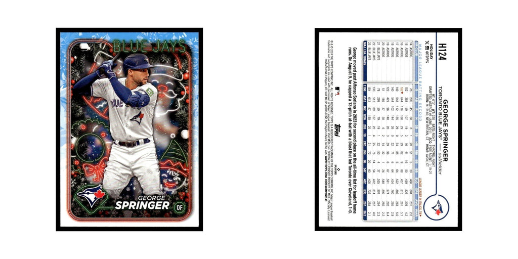 George Springer 2024 Topps Holiday #H124 Toronto Blue Jays Baseball Card NM