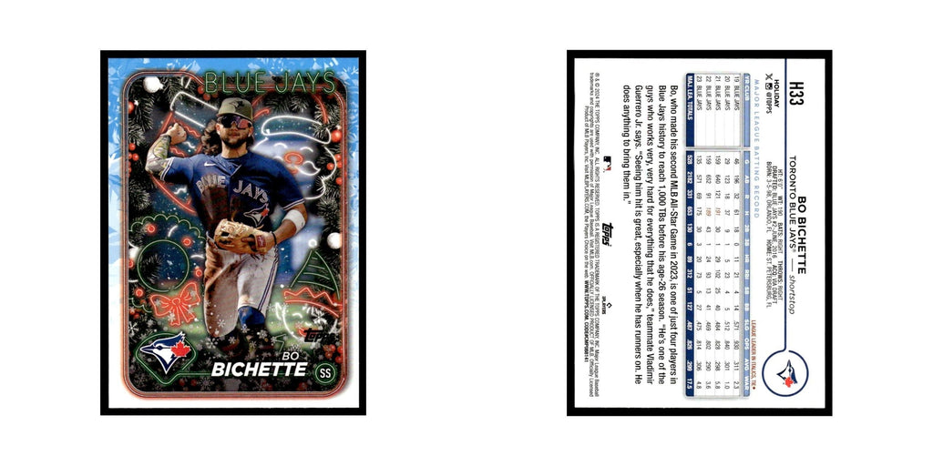 Bo Bichette 2024 Topps Holiday #H33 Toronto Blue Jays Baseball Card NM