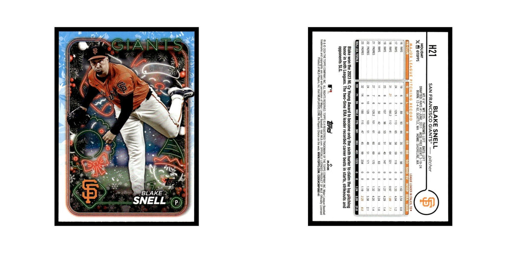 Blake Snell 2024 Topps Holiday #H21 San Francisco Giants Baseball Card NM