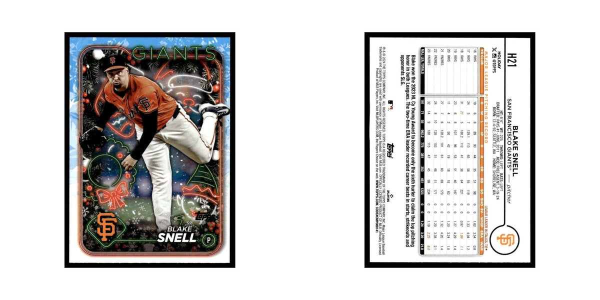 Blake Snell 2024 Topps Holiday #H21 San Francisco Giants Baseball Card NM