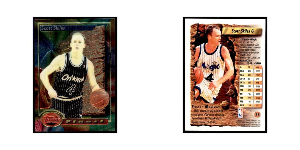 1993 Topps Finest Scott Skiles Basketball Cards #58