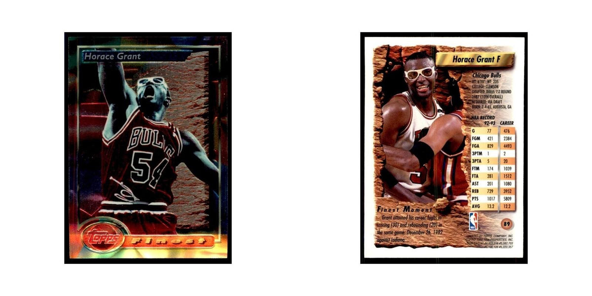 1993 Topps Finest Horace Grant Basketball Cards #89