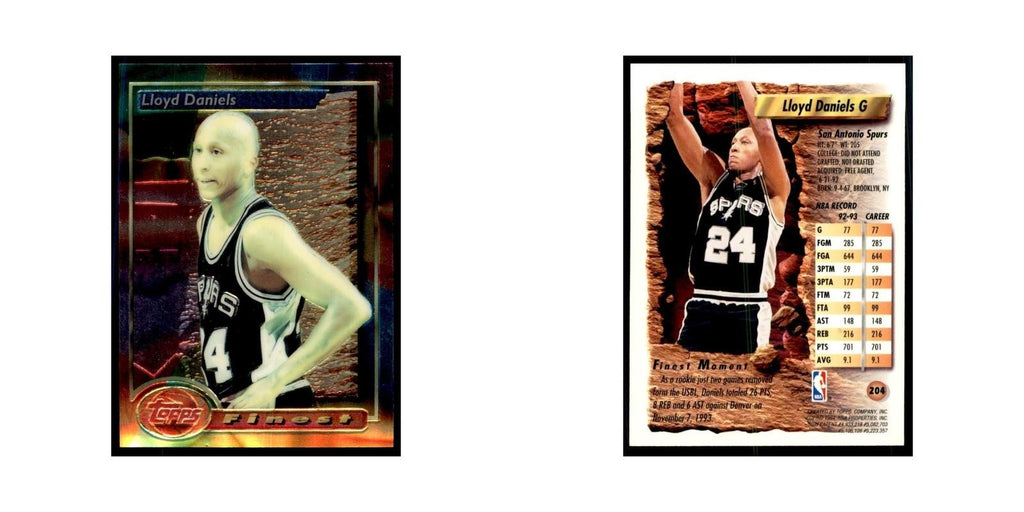 1993 Topps Finest Lloyd Daniels Basketball Cards #204